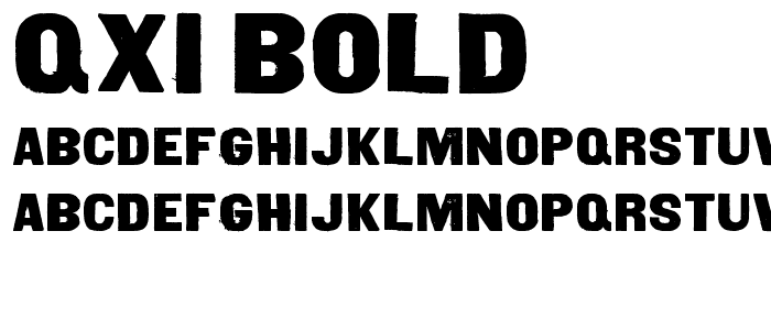 qxi Bold font